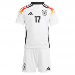 Günstige Fußballtrikots Deutschland Wirtz 17 Kinder Heimtrikot EURO 2024 Kurzarm